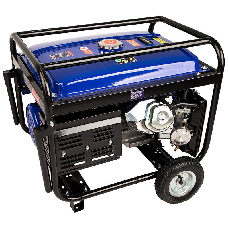 Генератор гибридный (газ-бензин) СПЕЦ-HG-9000 7.5кВт, электростарт, колеса