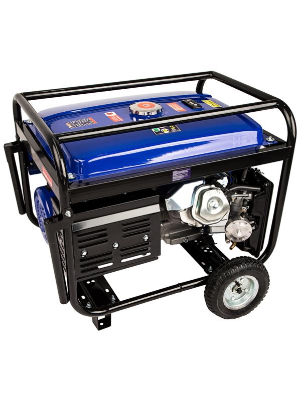 Генератор гибридный (газ-бензин) СПЕЦ-HG-9000 7.5кВт, электростарт, колеса