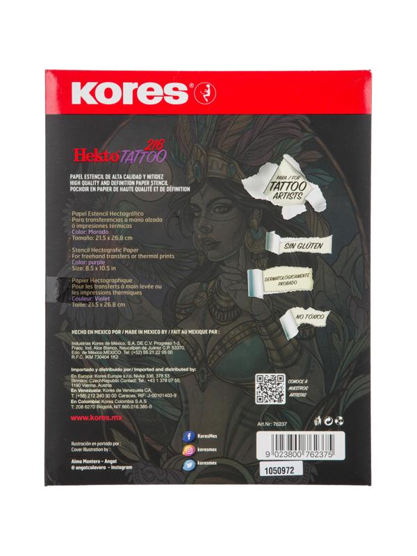 Тату бумага Kores 10 листов в упаковке 76237