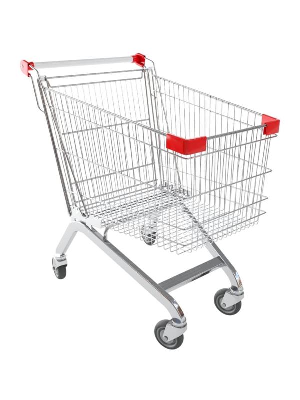 Тележка покупательская SM_ А 60 БДСПОП красный пластик