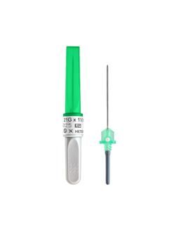 Игла двусторонняя 21G (0,8х38мм) зеленая виз.контроль Acti-Fine 100шт/уп