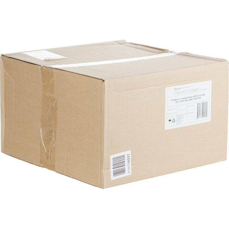 Салфетки хозяйственные из микрофибры 40х50см 220г/м2 желтый 50шт/уп