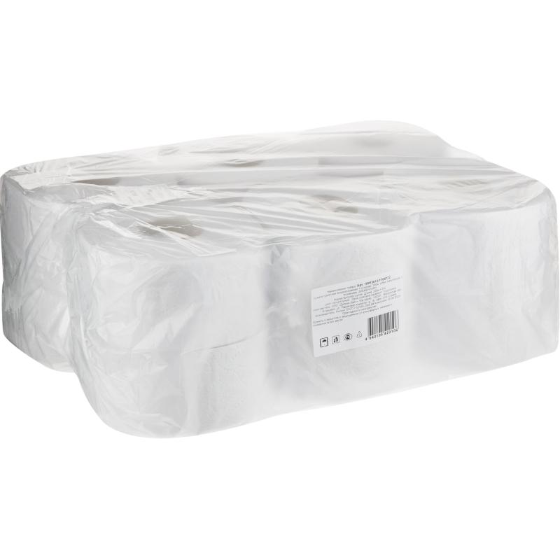 Бумага туалетная биоразл. 1-сл, белая, с тисн, 12рул/уп Элементари 1768772