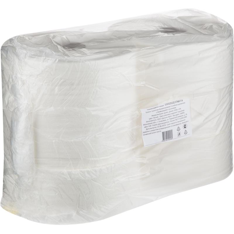 Бумага туалетная 1-сл 525м белая цел 6рул/уп