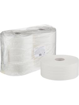 Бумага туалетная 1-сл 525м белая цел 6рул/уп