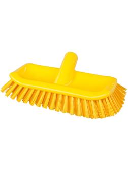 Щетка скраб д/плинтусов разноуровневая FBK, 285х130мм желтая 20155-4_KFC