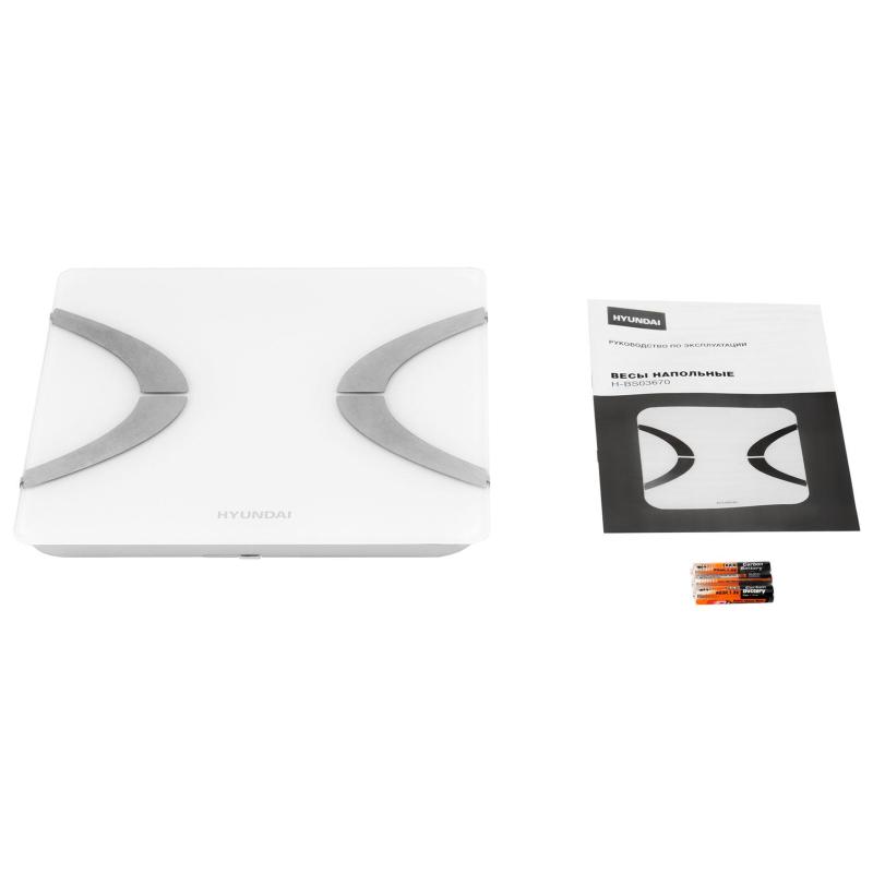 Весы напольные электронные Hyundai H-BS03670 макс.180кг белый
