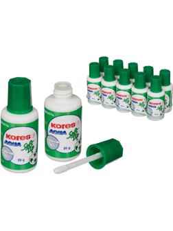 Корректирующая жидкость KORES Soft Tip AQUA 25г на водной осн, аппликатор