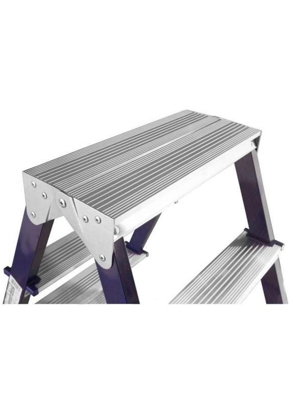 Стремянка Алюмет двухсторонняя стальная с алюмин. ступенями 5 ст. MD8205