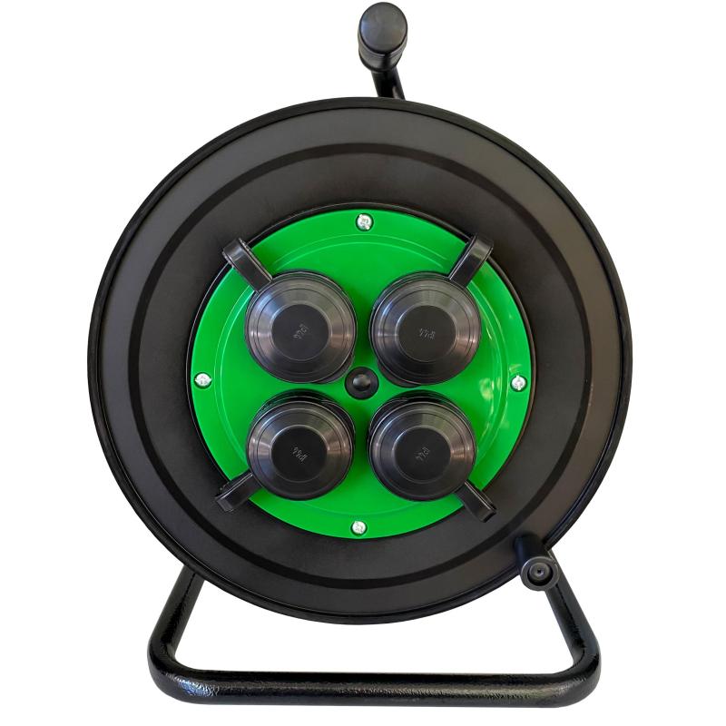 Удлинитель TOPFORT ПВС 2x0,75 кв.мм. 30м 6А 4 гнезда без/з.,с/загл.,IP44