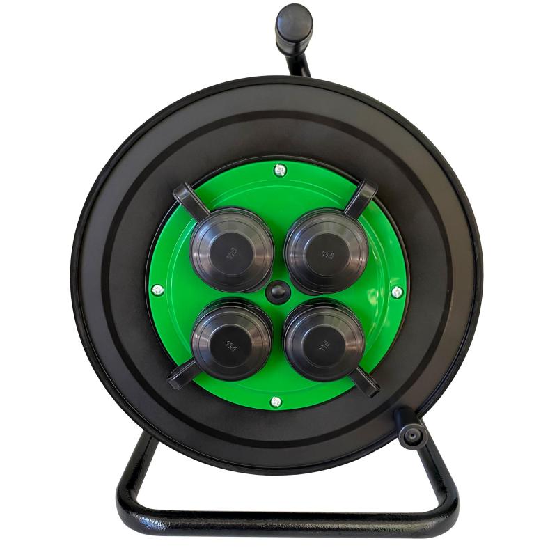 Удлинитель TOPFORT ПВС 2x0,75 кв.мм. 20м 6А 4 гнезда без/з.,с/загл.,IP44