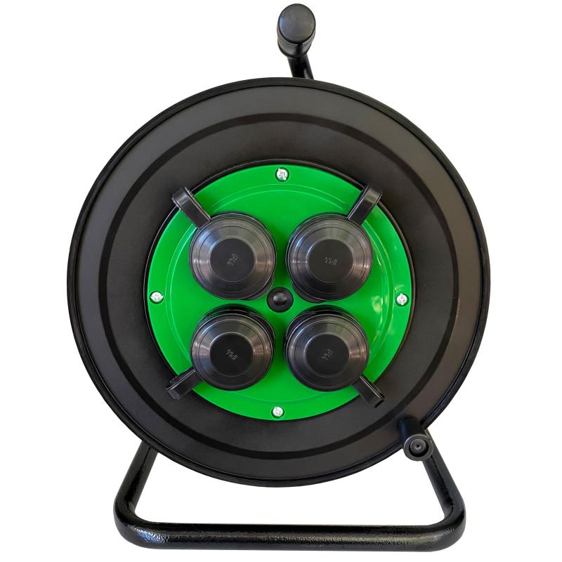 Удлинитель TOPFORT ПВС 2x1 кв.мм. 40м 10А 4 гнезда без/з.,с/загл.,IP44