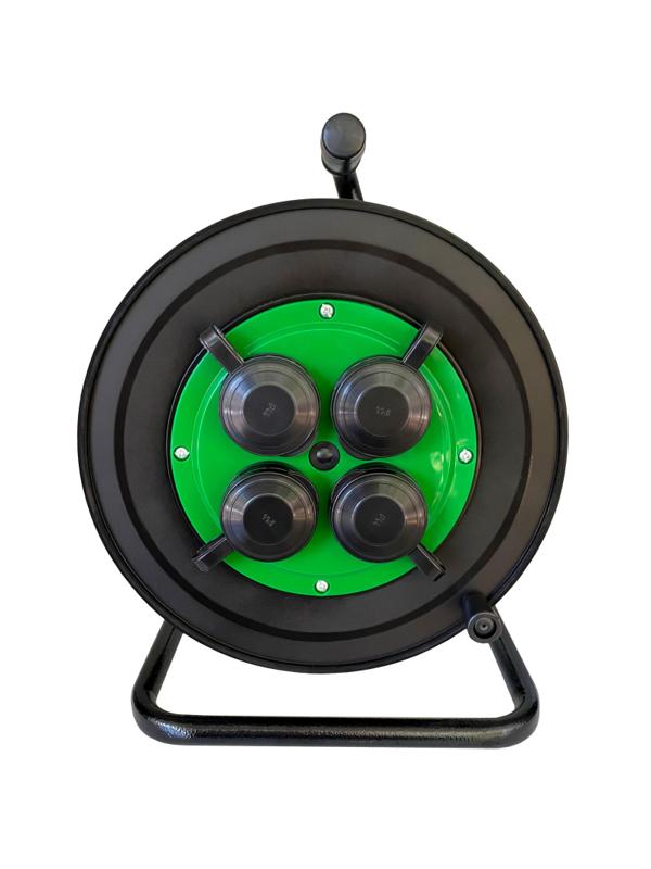 Удлинитель TOPFORT ПВС 2x1 кв.мм. 40м 10А 4 гнезда без/з.,с/загл.,IP44