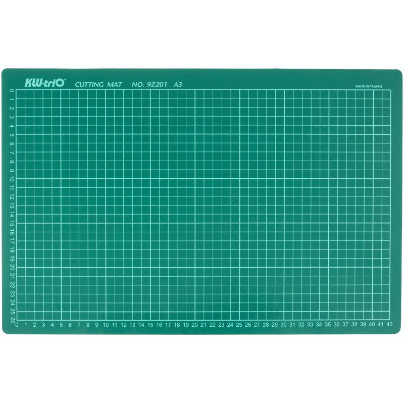 Коврик подкладка для резки Kw-Trio A3 450x300мм зеленый (9Z201)
