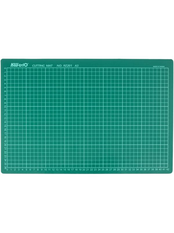 Коврик подкладка для резки Kw-Trio A3 450x300мм зеленый (9Z201)