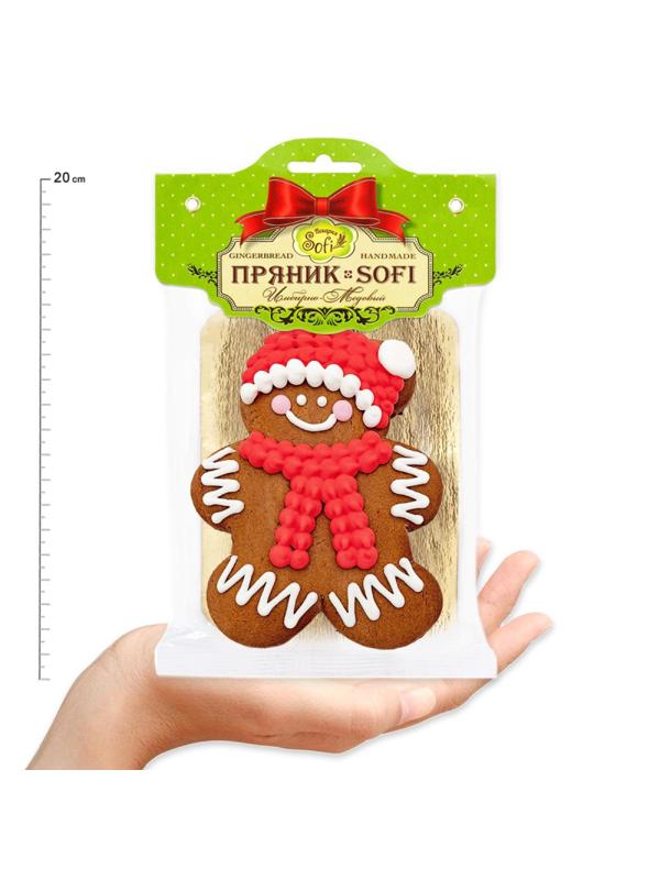 Пряник имбирно-медовый Человечек  14смx11см 85г, НГ арт.2133