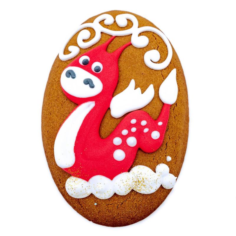 Пряник имбирно-медовый Новогоднийв овале в ассор 11x15см,130г,НГ арт.2130