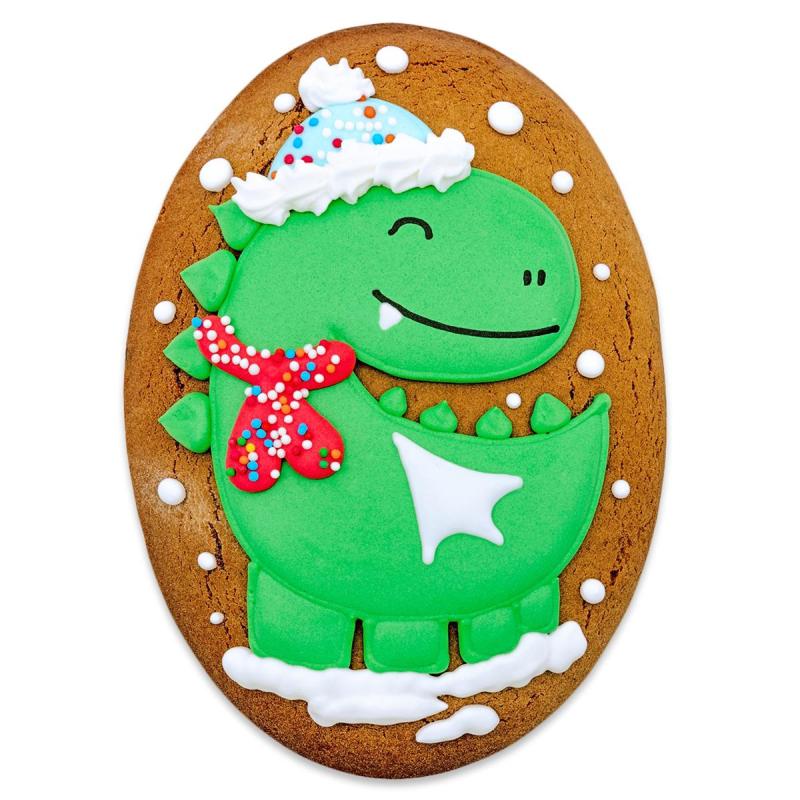 Пряник имбирно-медовый Новогоднийв овале в ассор 11x15см,130г,НГ арт.2130