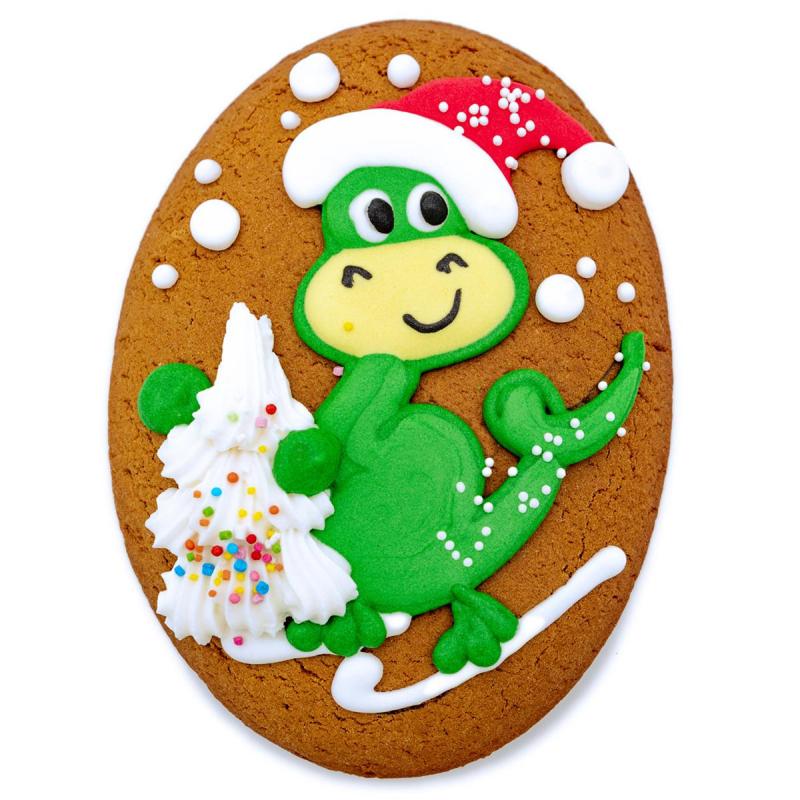 Пряник имбирно-медовый Новогоднийв овале в ассор 11x15см,130г,НГ арт.2130