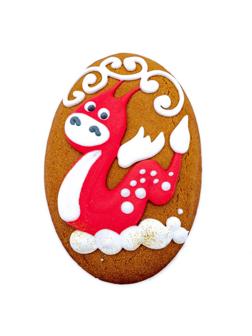 Пряник имбирно-медовый Новогоднийв овале в ассор 11x15см,130г,НГ арт.2130