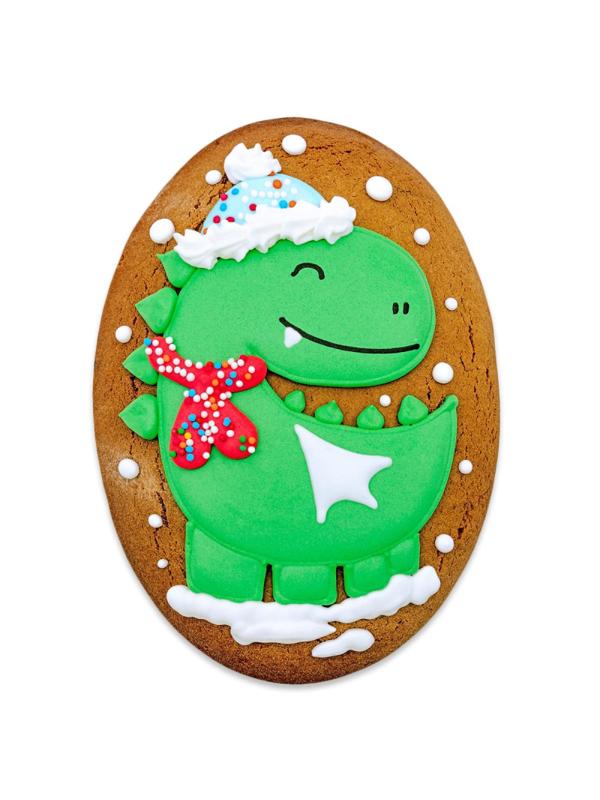 Пряник имбирно-медовый Новогоднийв овале в ассор 11x15см,130г,НГ арт.2130