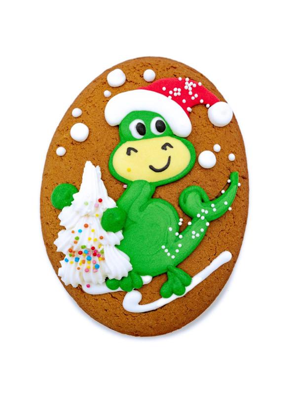 Пряник имбирно-медовый Новогоднийв овале в ассор 11x15см,130г,НГ арт.2130