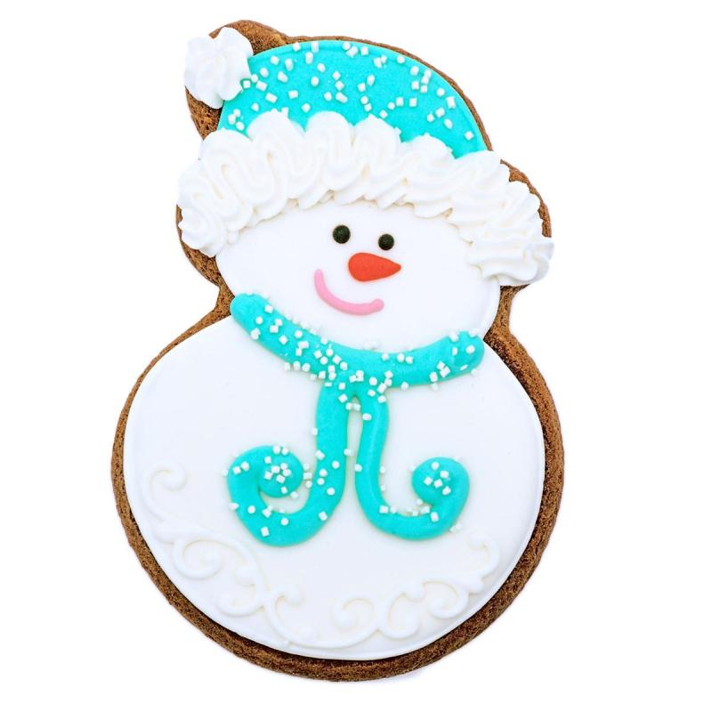 Пряник  имбирно-медовый Снеговичок, 13смx9см, 90г, НГ  арт.1176