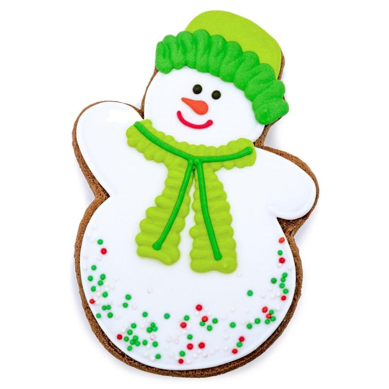 Пряник  имбирно-медовый Снеговичок, 13смx9см, 90г, НГ  арт.1176