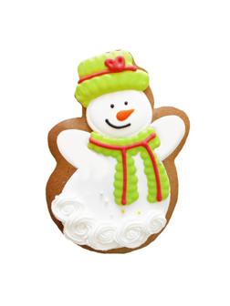 Пряник  имбирно-медовый Снеговичок, 13смx9см, 90г, НГ  арт.1176