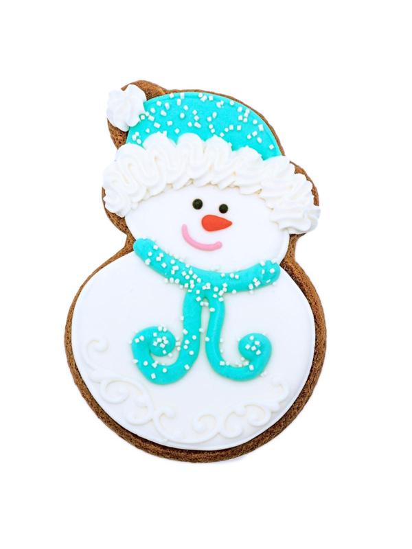 Пряник  имбирно-медовый Снеговичок, 13смx9см, 90г, НГ  арт.1176