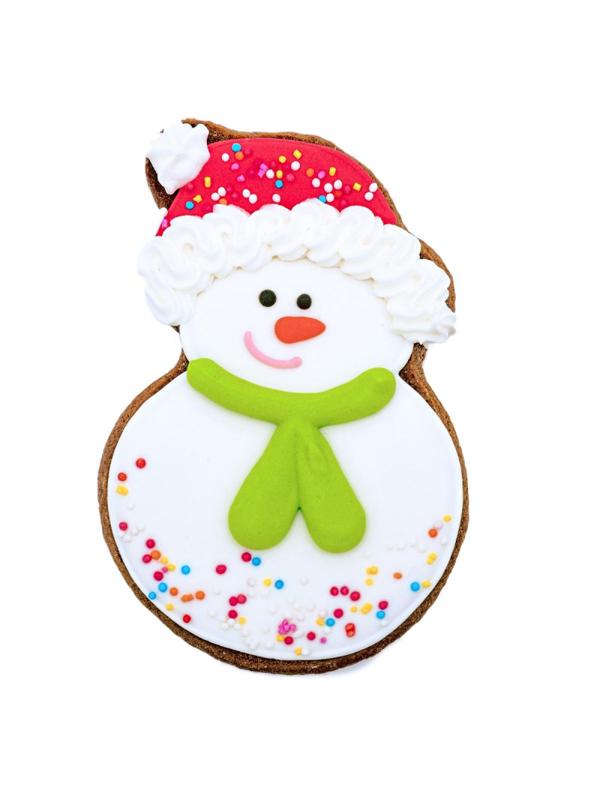 Пряник  имбирно-медовый Снеговичок, 13смx9см, 90г, НГ  арт.1176