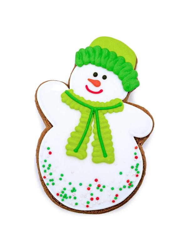 Пряник  имбирно-медовый Снеговичок, 13смx9см, 90г, НГ  арт.1176