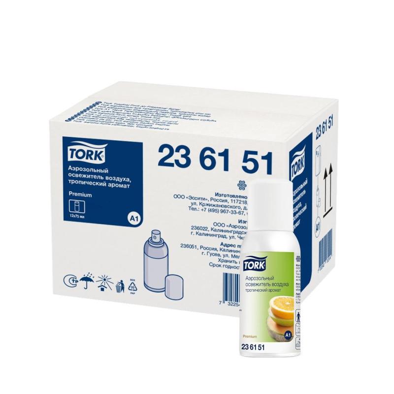 Баллон сменный для автоосвежителя Tork Premium А1 тропический 75мл 236151