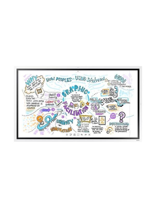 Интерактивная панель Samsung Flip[WM55B]3840х2160,4000:1,350кд/м2,4 касания