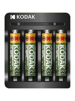 Зарядное устройство Kodak USB, 4 x 1100 mAh [K4AA/AAA] (30425552-RU1)