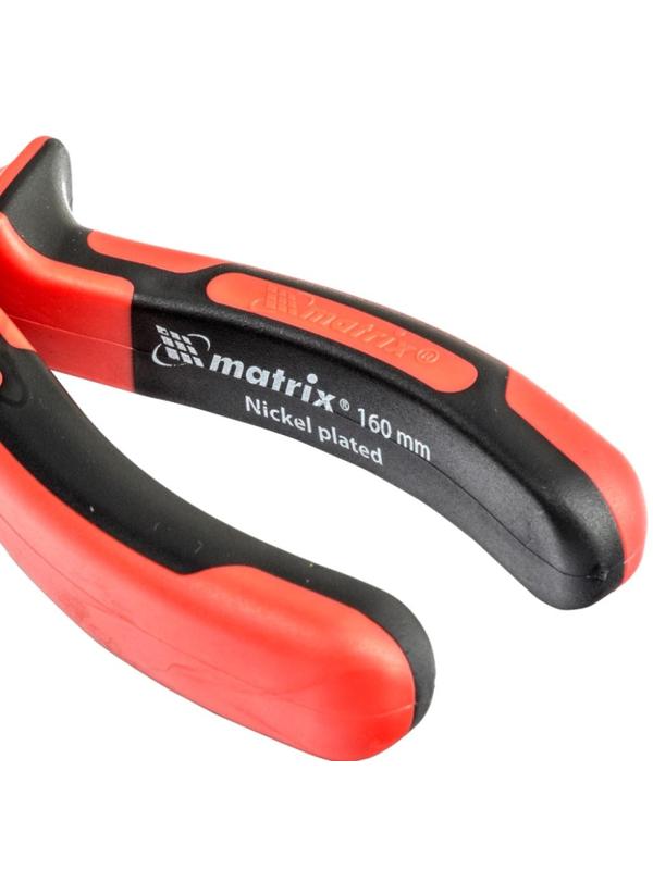 Круглогубцы 160 мм двухкомпонентные рукоятки NICKEL Matrix 17355