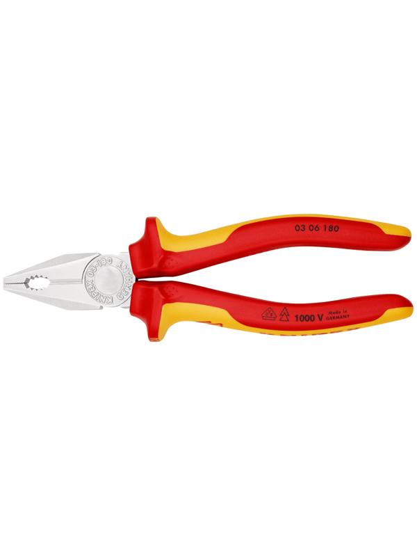 Плоскогубцы комбинированные VDE L-180 мм KNIPEX KN-0306180