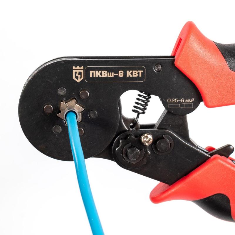 Кримпер КВТ для опрессовки втулочных наконечников 74593