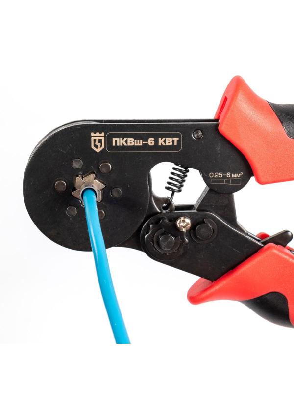 Кримпер КВТ для опрессовки втулочных наконечников 74593