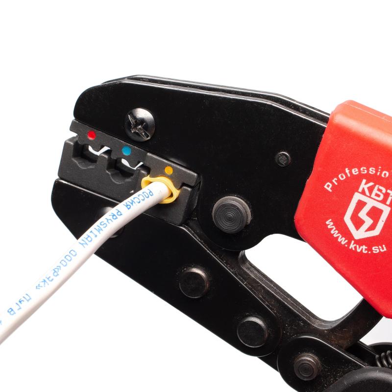 Кримпер КВТ для опрессовки втулочных наконечников 56539