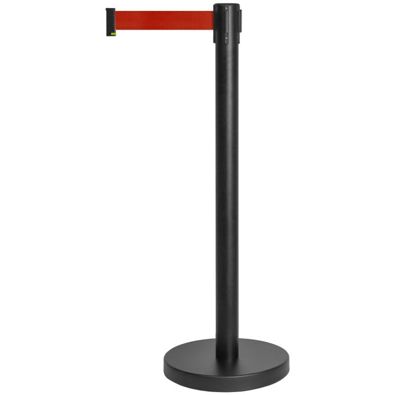 Столбик ограждения Alt с вытяжной лентой 5м. сталь окрашенная красный