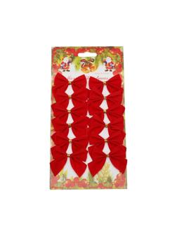 Набор елочных бантов Праздничный 5.5см 12 шт , НУ-8357