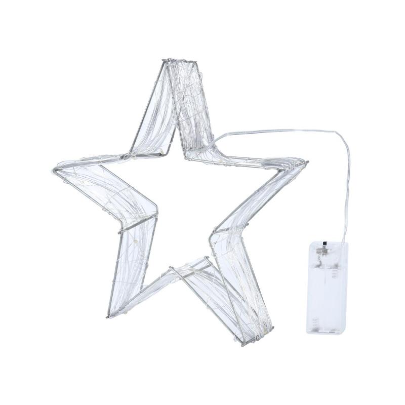 Фигура светящаяся Белая звезда, 25 см , Т-5544