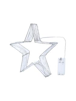 Фигура светящаяся Белая звезда, 25 см , Т-5544