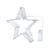 Фигура светящаяся Белая звезда, 25 см , Т-5544