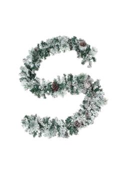 Гирлянда елочная с шишками, заснеженная 3 м , НГУ-5554