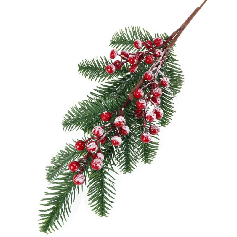 Декоративное изделие ветка Зимняя сказка, 60 см , НУ-6106