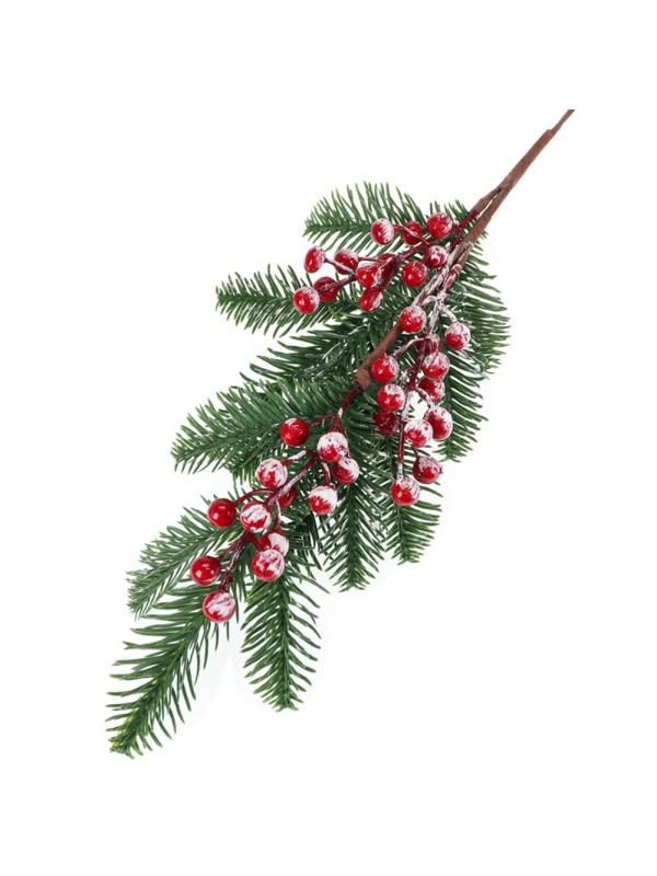 Декоративное изделие ветка Зимняя сказка, 60 см , НУ-6106