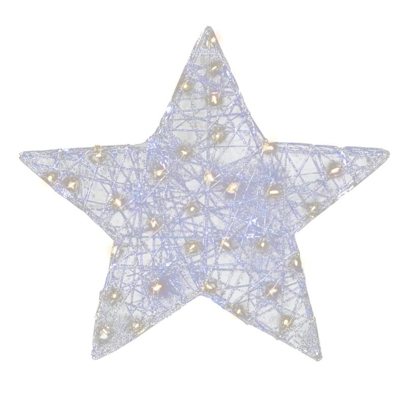 Фигура Светящаяся Звезда, цвет серебро, свет холодный 49791