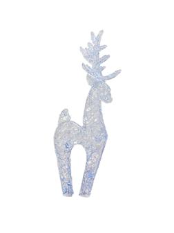 Фигура Светящийся Олень 60 см, цвет серебро, свет холодный 49779